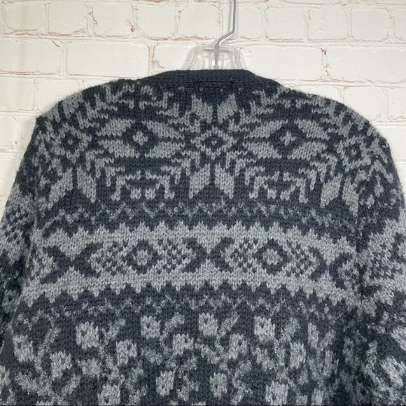 Gap Sweater Knit By Hand Womens Small Mohair Wool Aztec Western Open Cardigan - Picture 7 of 9